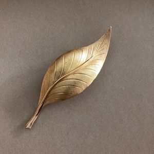 Vintage Goldtone Leaf Brooch